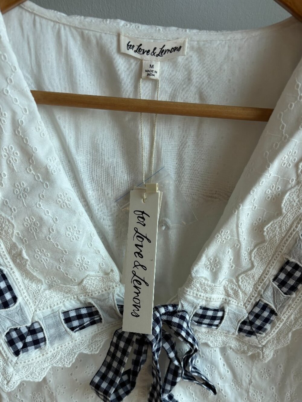 NWT For Love and Lemons Ruby Ribbon Mini Dress - Picture 2 of 3